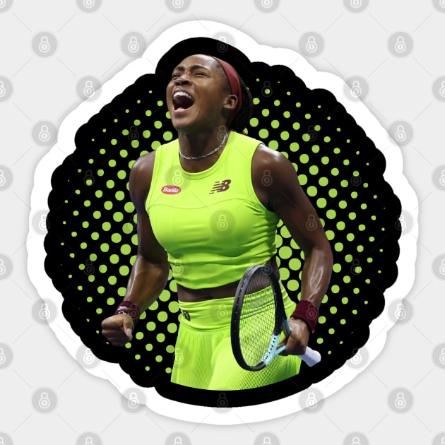 Coco Gauff American Tennis player Sticker by Danemilin